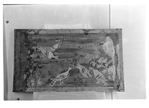 uccelli su rami e scalini (pannello, complesso decorativo) - ambito cantonese (seconda metà sec. XVIII)