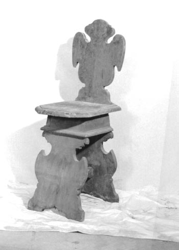 sgabello, opera isolata - manifattura italiana (fine/ inizio sec. XIX\ XX)