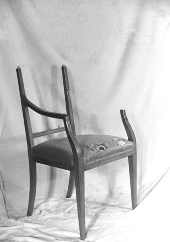 poltrona, opera isolata - manifattura italiana (prima metà sec. XIX)