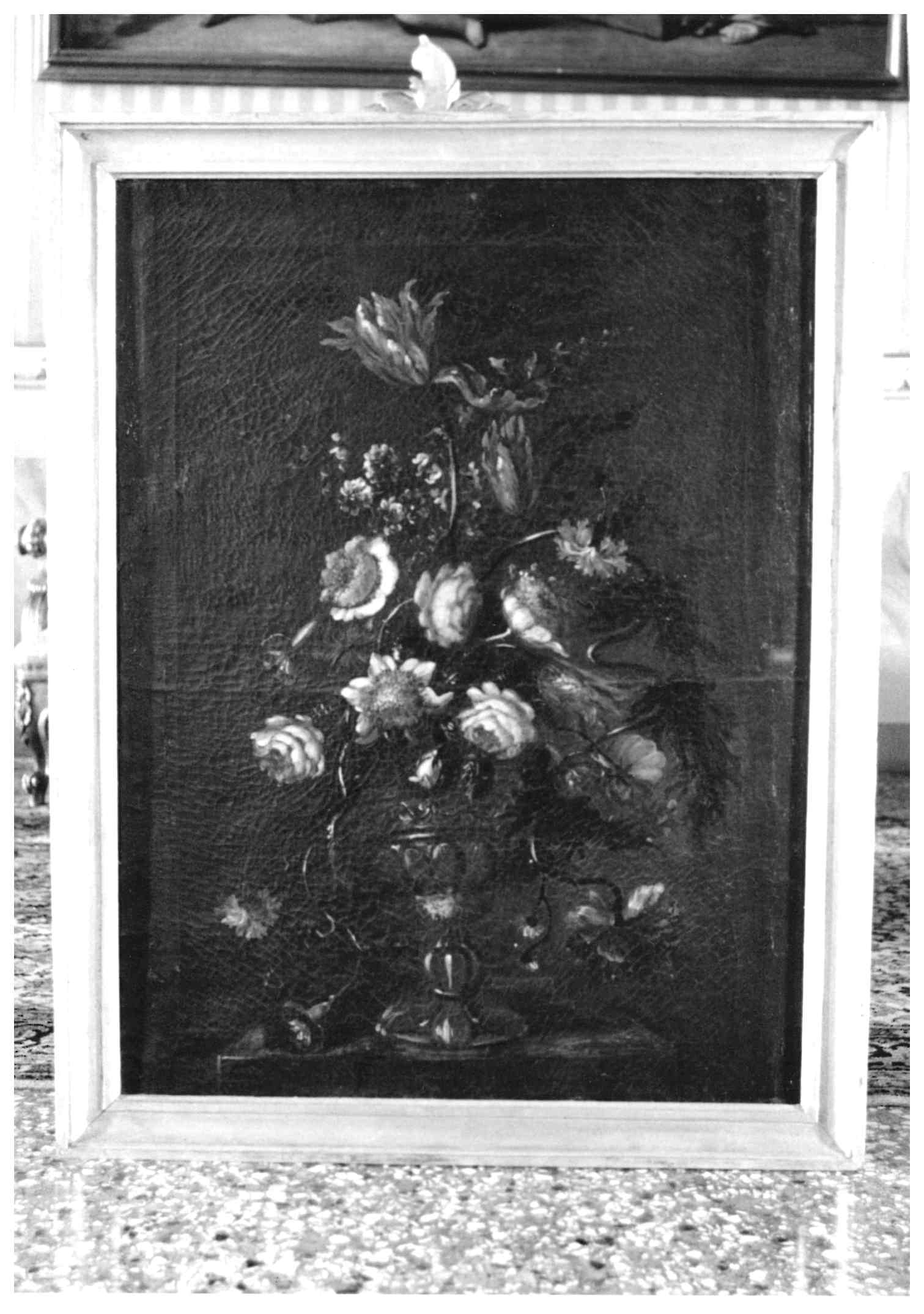 natura morta, fiori in un vaso (dipinto, opera isolata) - ambito italiano (seconda metà XVII)