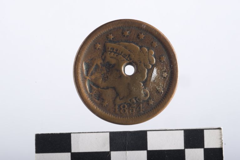 moneta - 1 cent - ambito statunitense (sec. XIX d.C)