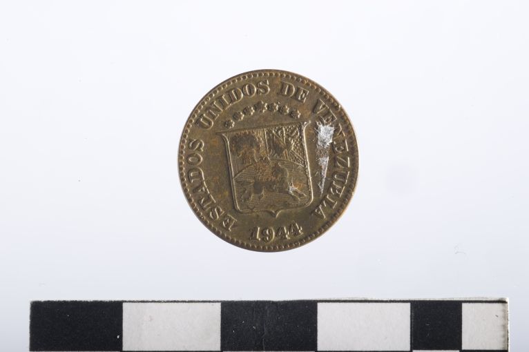 moneta - 5 centimos - ambito venezuelano (sec. XX d.C)