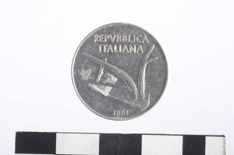 moneta - 10 lire - produzione Repubblica Italiana (sec. XX d.C)