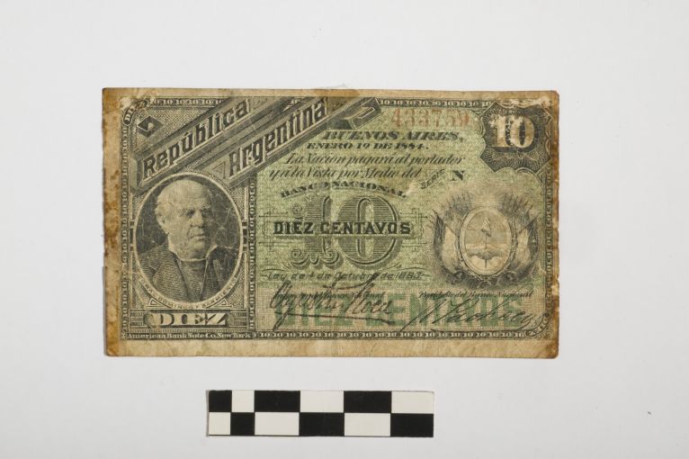 banconota - 10 centavos - Repubblica d'Argentina (sec. XIX d.C)