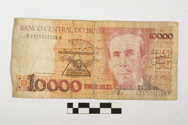 banconota - 10.000 cruzaidos/ 10 cruzados novos - Repubblica Federale del Brasile (sec. XX d.C)