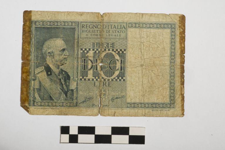 banconota - 10 lire - Regno d'Italia (sec. XX d.C)