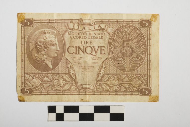 biglietto di stato - 5 lire - Regno d'Italia (sec. XX d.C)