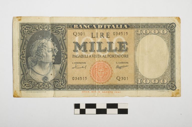 banconota - 1.000 lire - Repubblica italiana (sec. XX d.C)