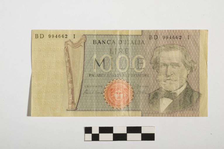 banconota - 1.000 lire - Repubblica italiana (sec. XX d.C)