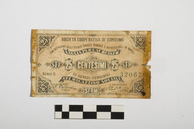 biglietto di credito - 25 centesimi - Regno d'Italia (sec. XIX d.C)