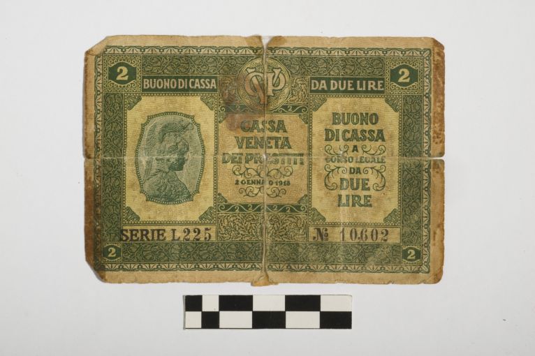 biglietto di credito - 2 lire - Regno d'Italia/ Occupazione austriaca (sec. XX d.C)