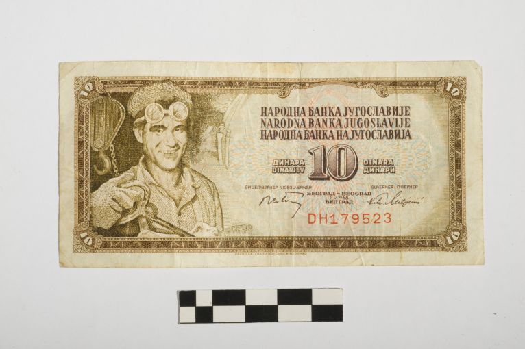 banconota - 10 dinari (sec. XX d.C)