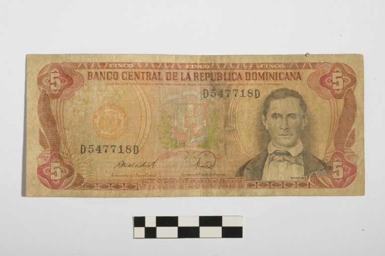 banconota - 5 pesos oro (sec. XX d.C)