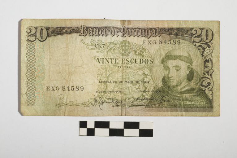 banconota - 20 scudi - Repubblica portoghese (sec. XX d.C)