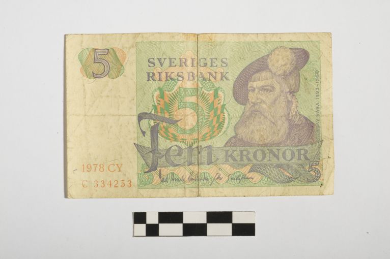 banconota - 5 corone - Regno di Svezia (sec. XX d.C)