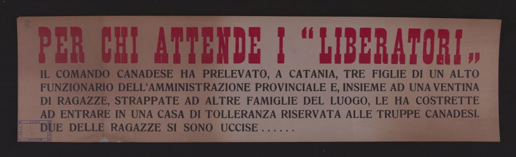 manifesto, politico, PER CHI ATTENDE I «LIBERATORI» (secondo quarto SECOLI/ XX)