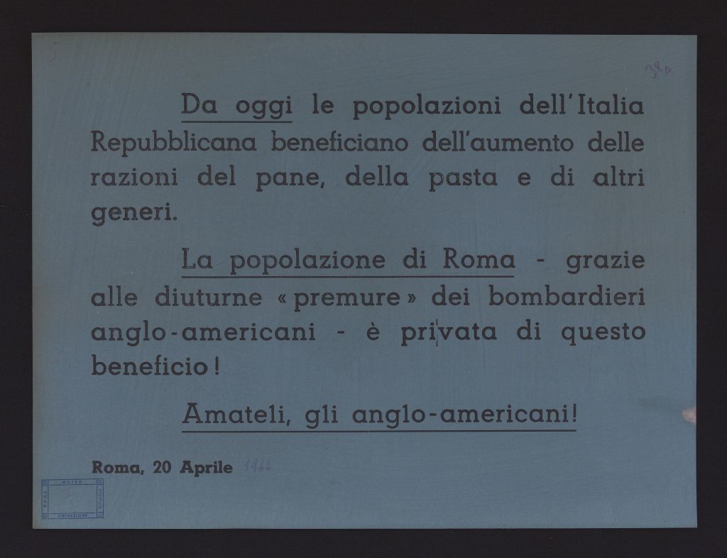 manifesto, politico, DA OGGI LE POPOLAZIONI DELL'ITALIA REPUBBLICANA (secondo quarto SECOLI/ XX)