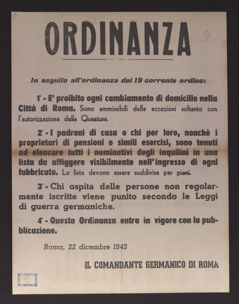 manifesto, politico, ORDINANZA. IN SEGUITO ALL'ORDINANZA DEL 19 CORRENTE ORDINO (secondo quarto SECOLI/ XX)
