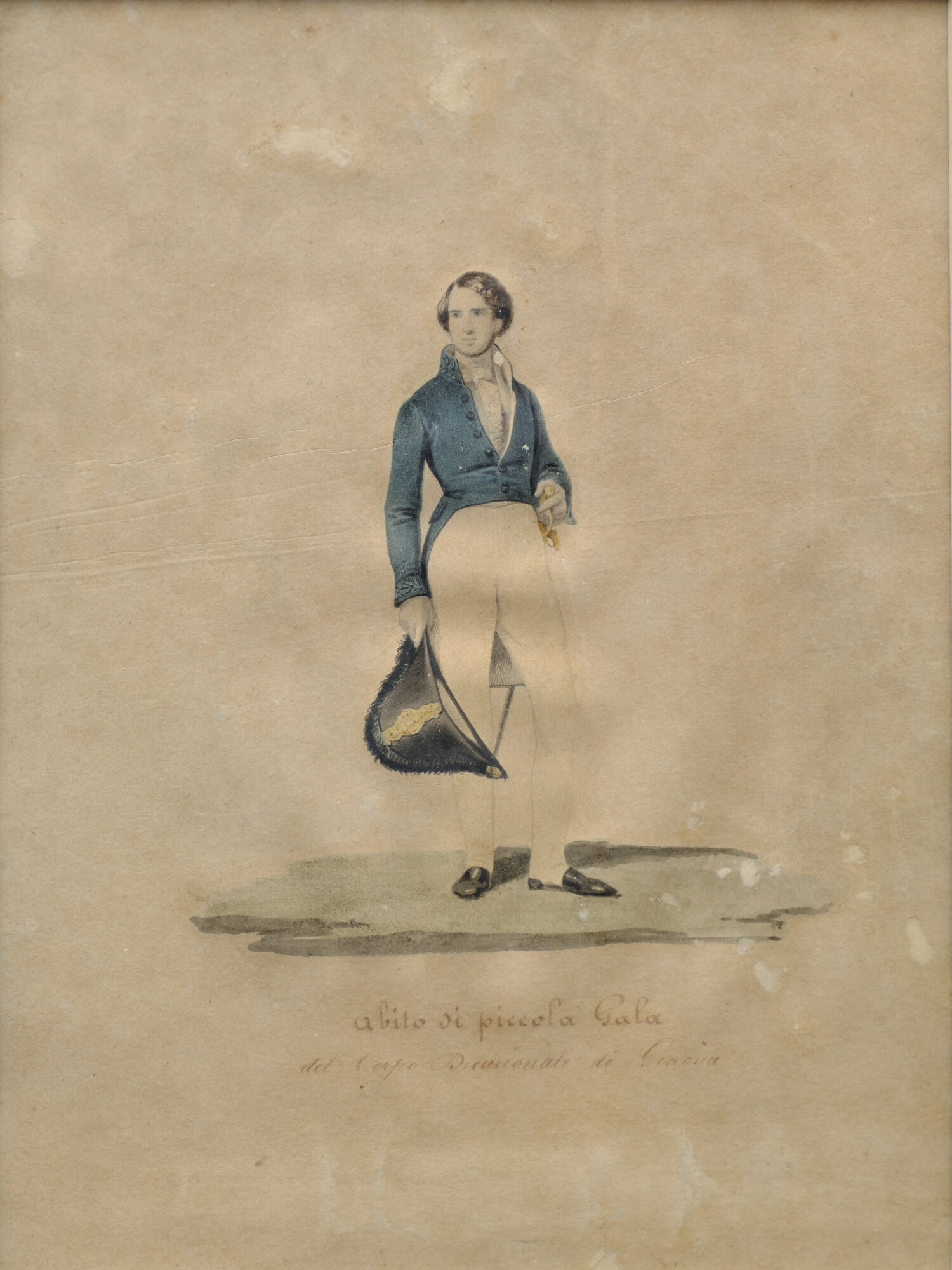 divisa (disegno ad acquarello) di Ignoto (XIX)