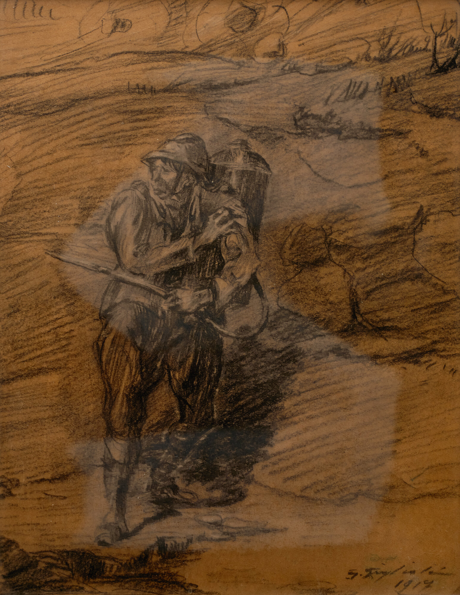 soldato (disegno) di Giglioli, Giuseppe (XX)