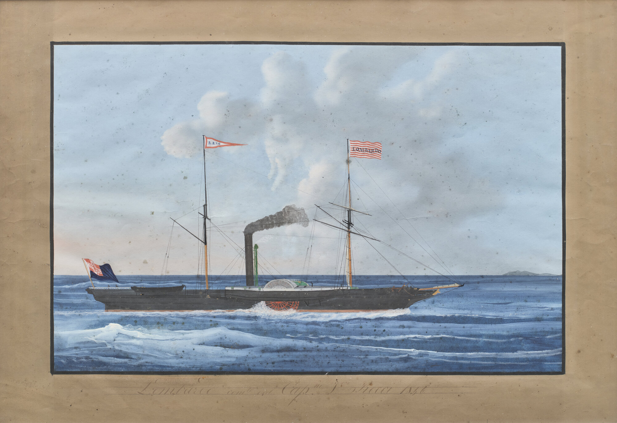 piroscafo (disegno) di Ignoto (XIX)