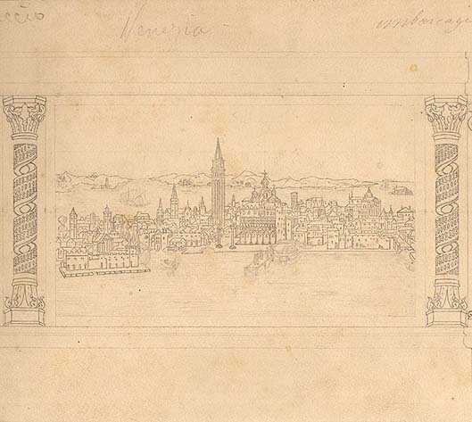 studio per affreschi (disegno preparatorio) di Anonimo (XIX)