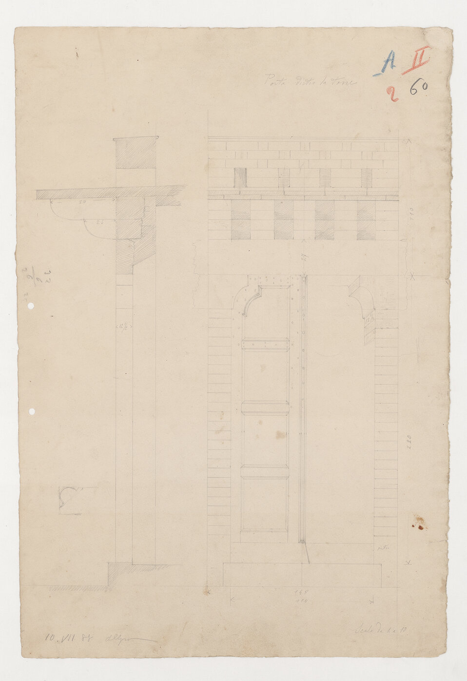 torre (disegno) di Allegro, Agostino (XIX)