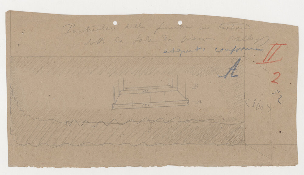 finestra (disegno) di Allegro, Agostino (attribuito) (XIX)