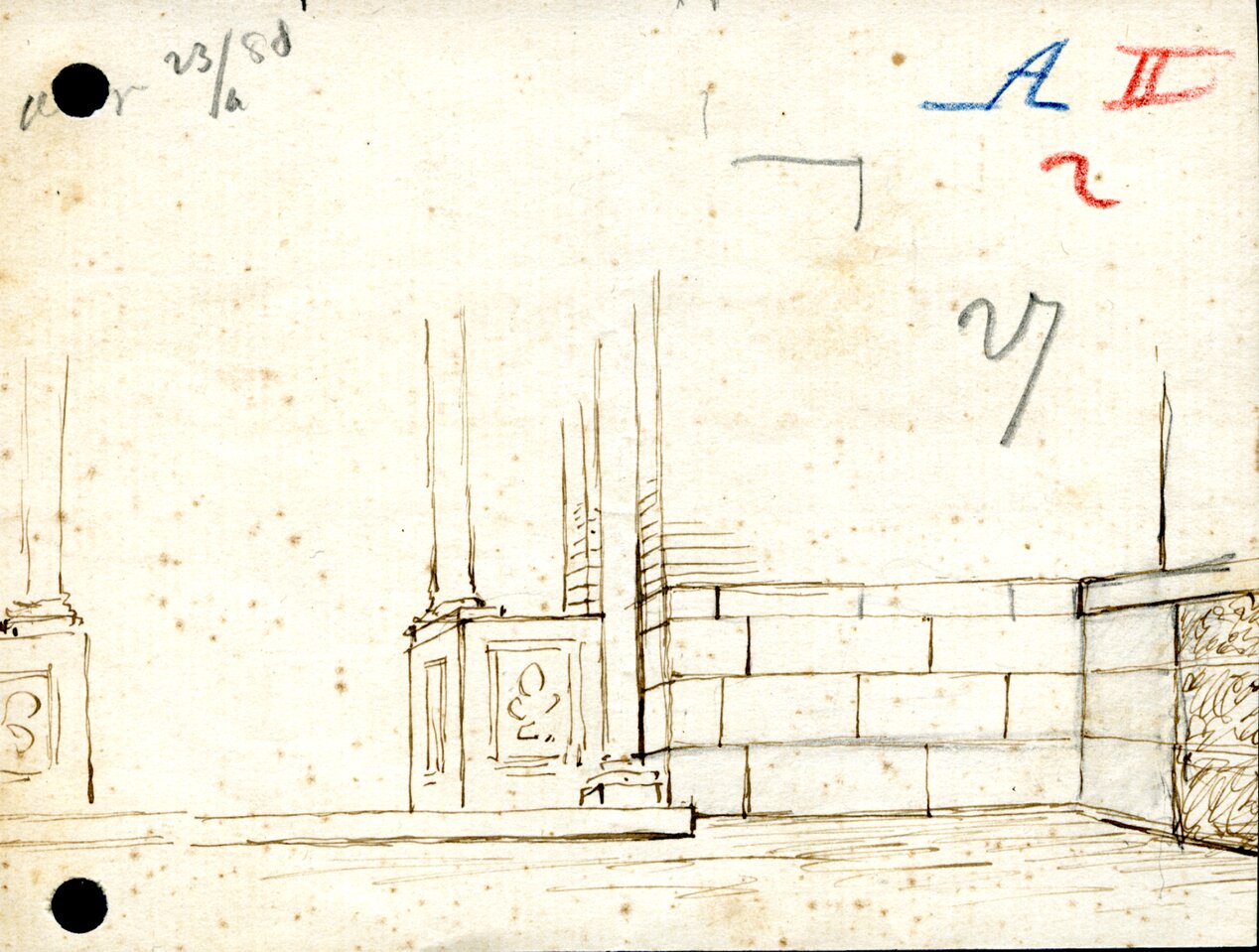 loggia (bozzetto) di Allegro, Agostino (XIX)