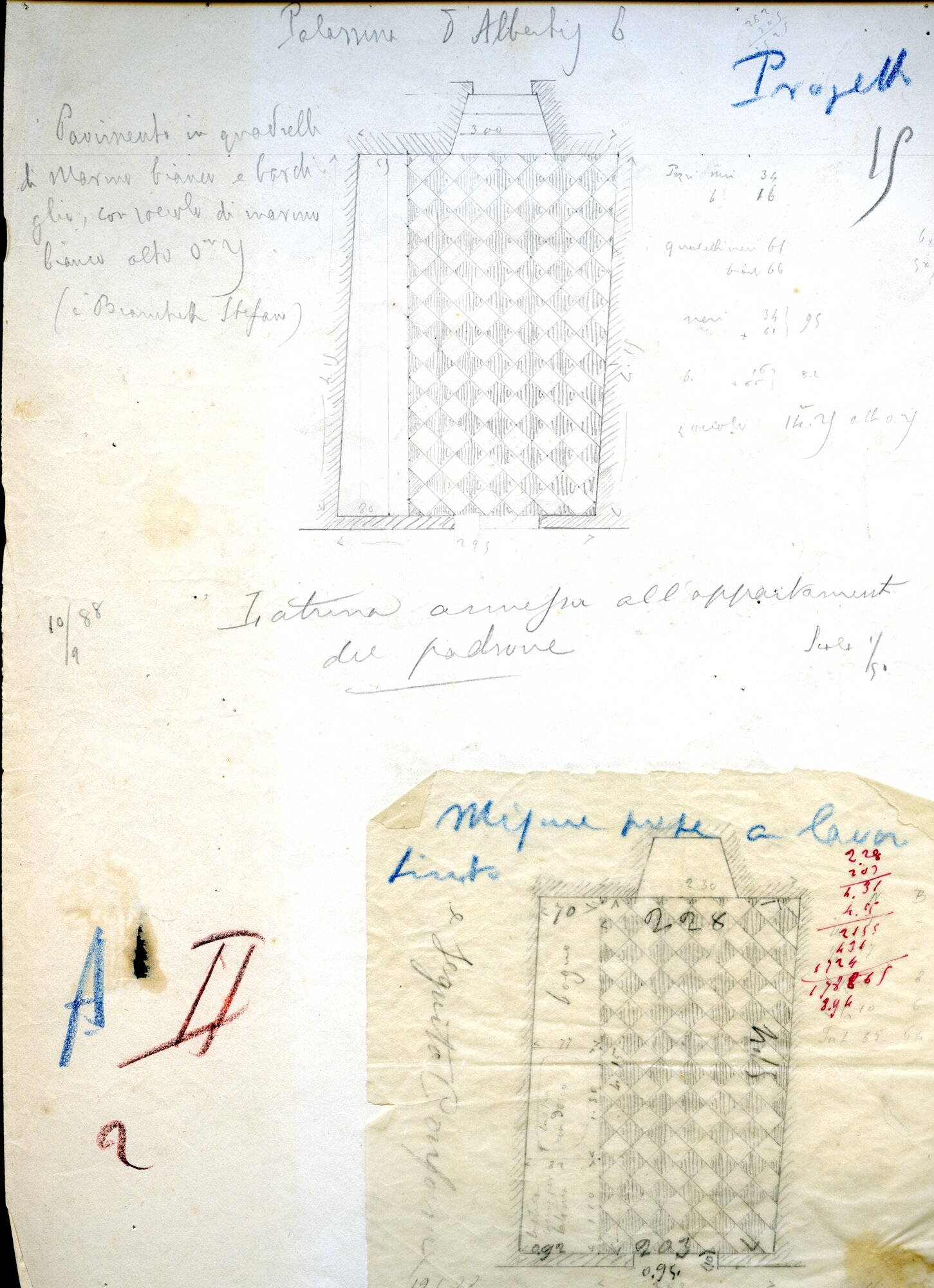 latrina (disegno tecnico) di Allegro, Agostino (XIX)