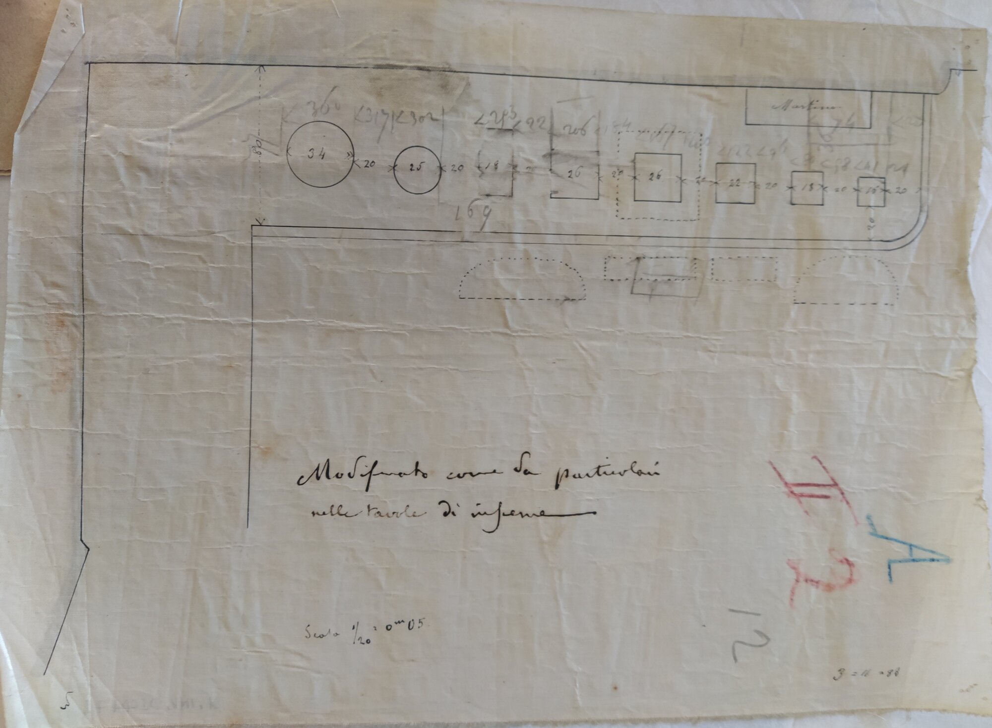 sezione (disegno tecnico) di Anonimo (XIX)