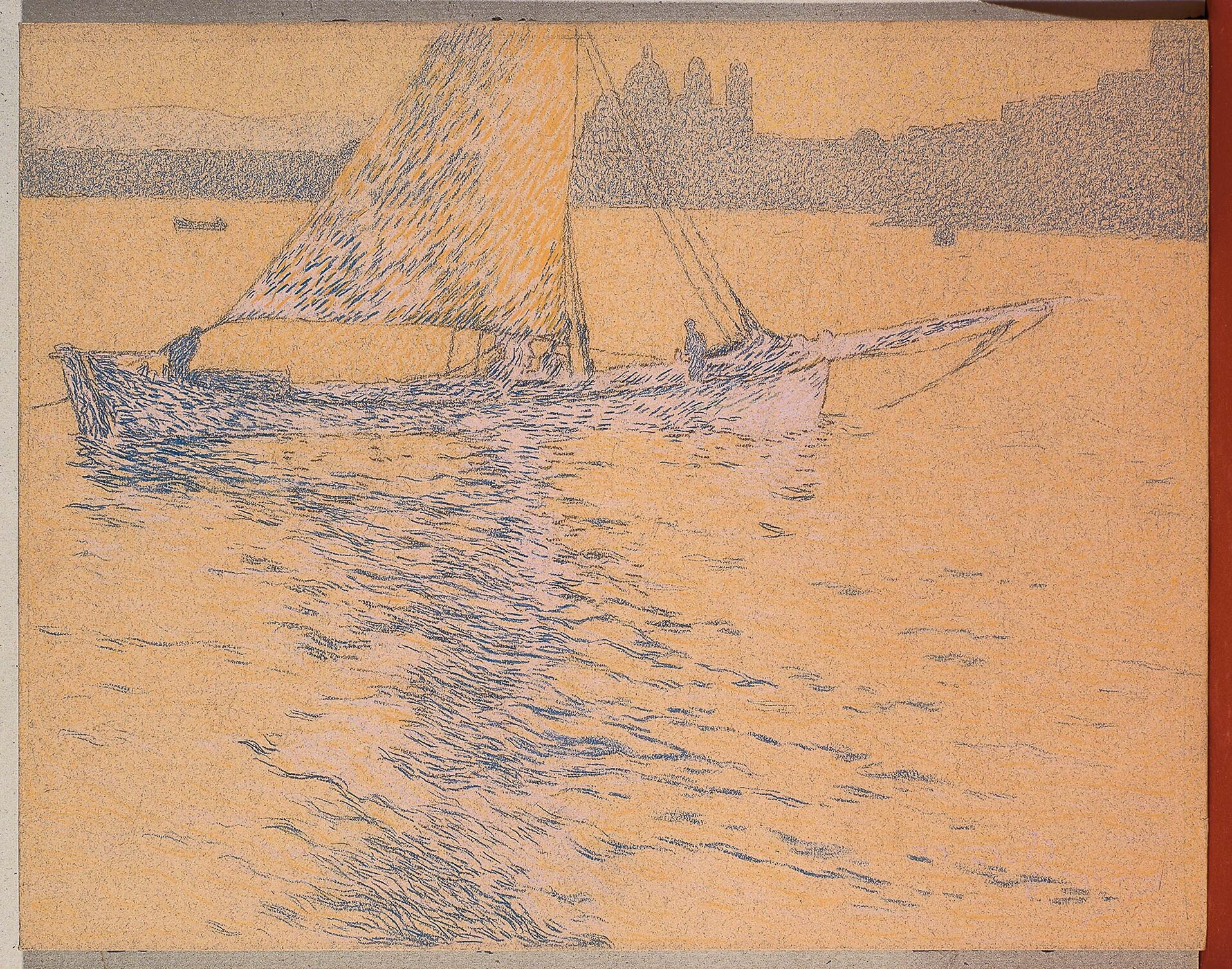 marina con barca (disegno) di Delle Piane, Davide (XX)