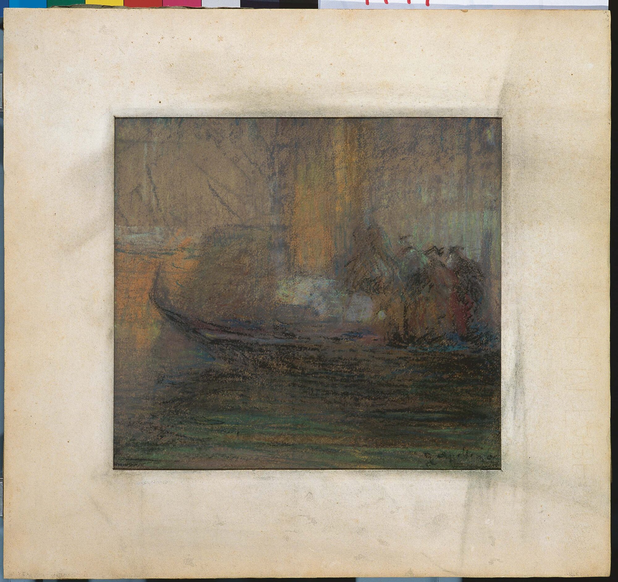 paesaggio marino con barche (disegno) di Apollonio, Giovanni (XX)