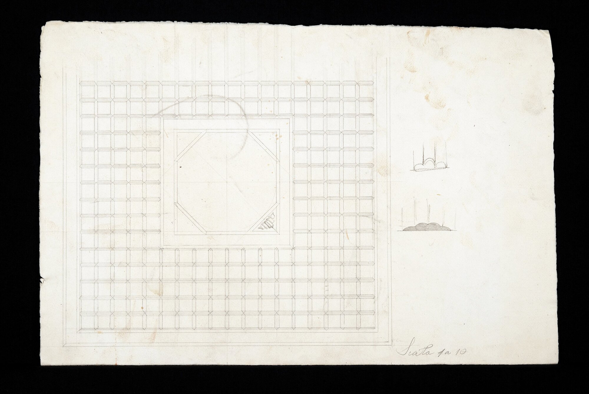 soffitto (disegno tecnico) di Crotta, Marco Aurelio (XIX)