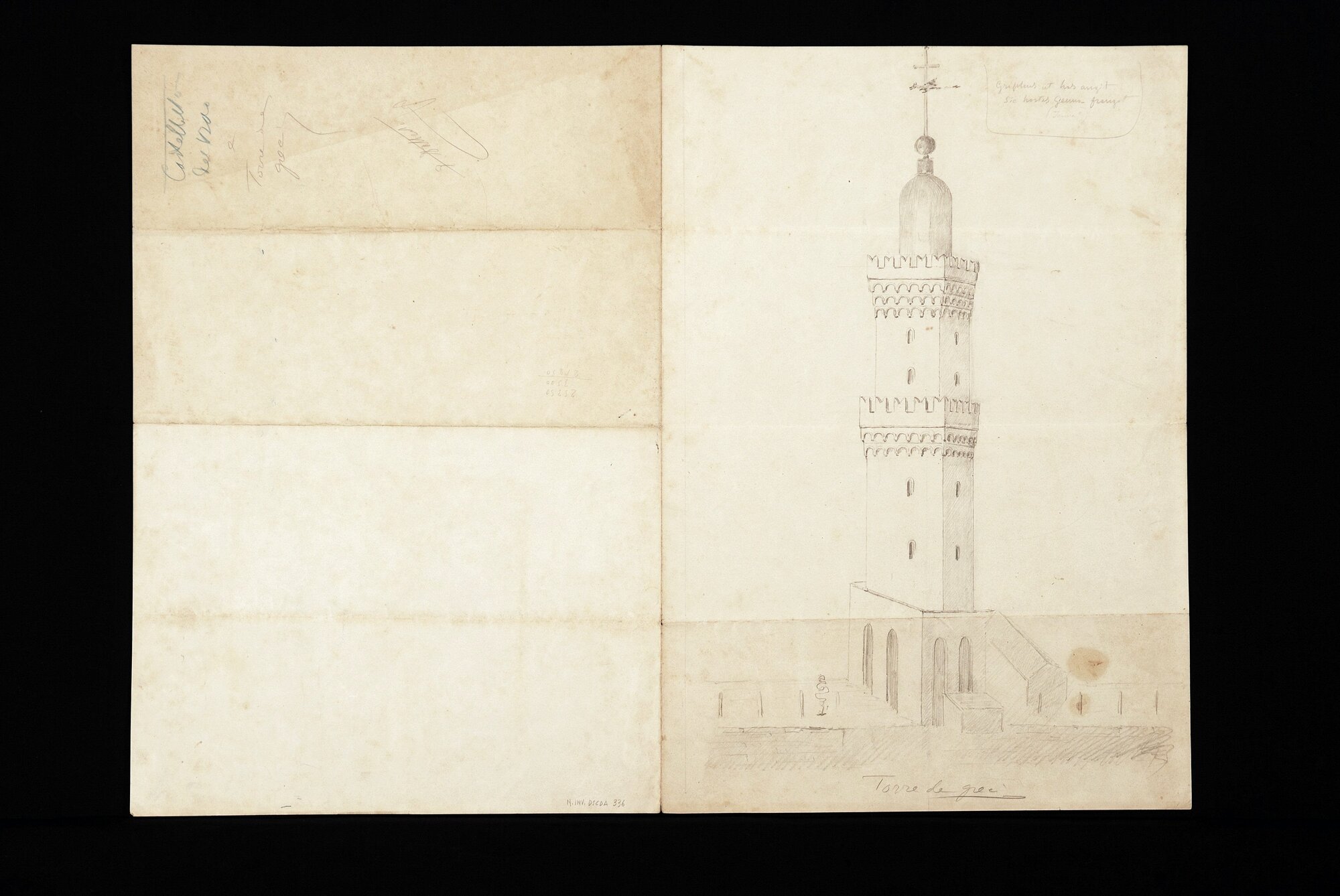 torre dei Greci (disegno) di D'Albertis, Enrico Alberto (XIX)
