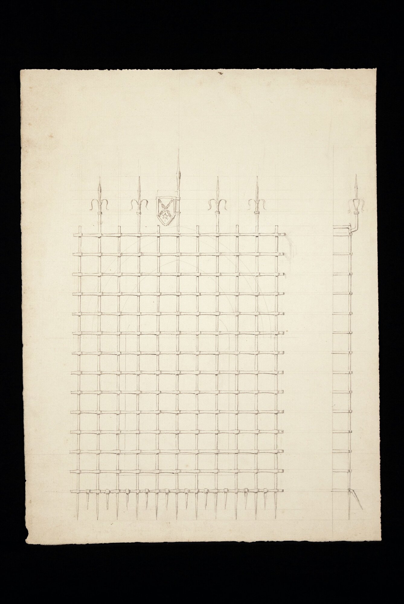 inferriata (disegno tecnico) - ambito genovese (XIX)