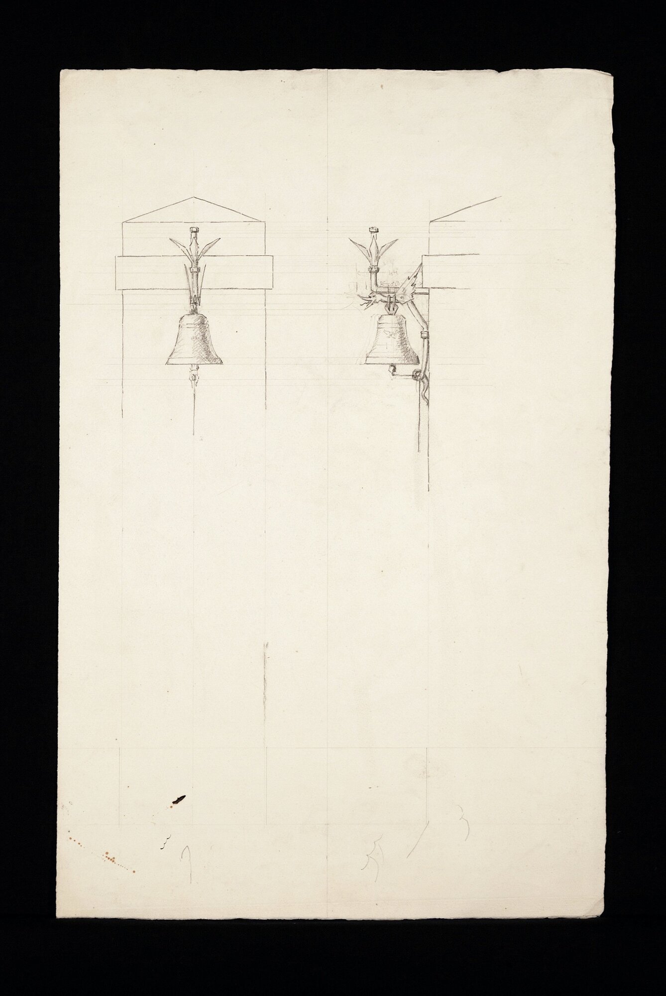 reggi campana (disegno tecnico) - ambito genovese (XIX)