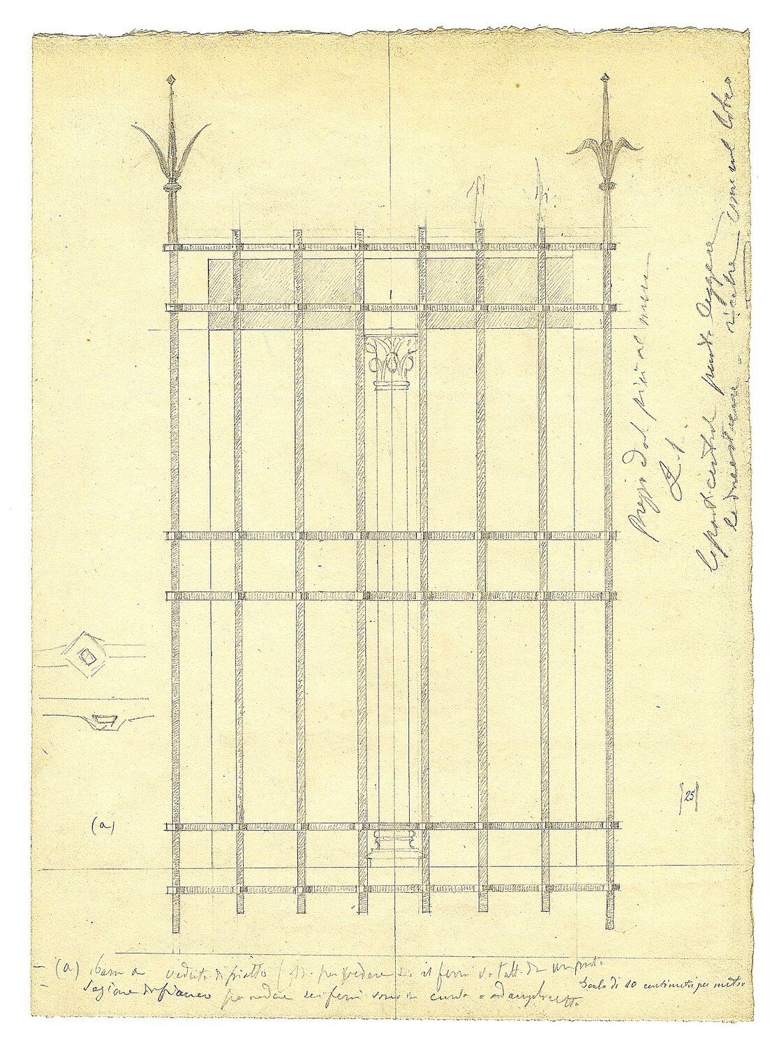 finestra (disegno tecnico) - ambito genovese (XIX)