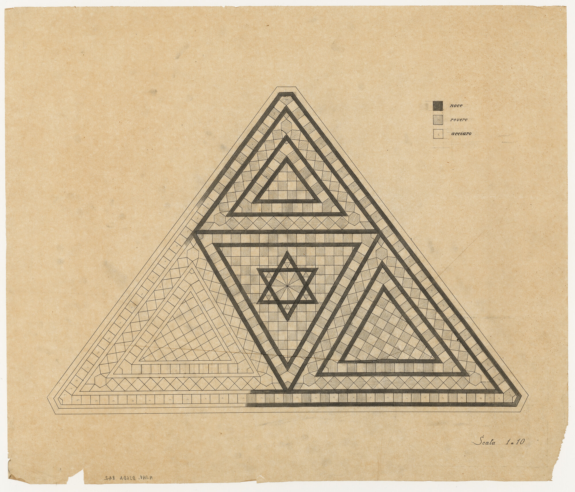 pavimentazione (disegno) di Anonimo (XIX)