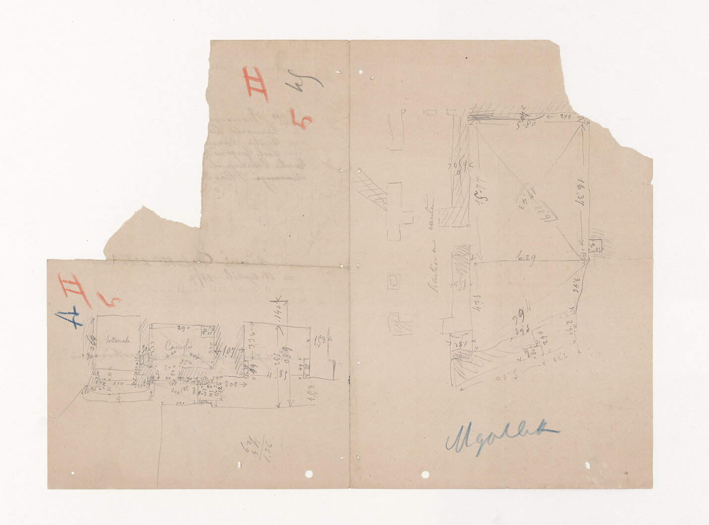 bastione (bozzetto tecnico) di Anonimo (XIX)