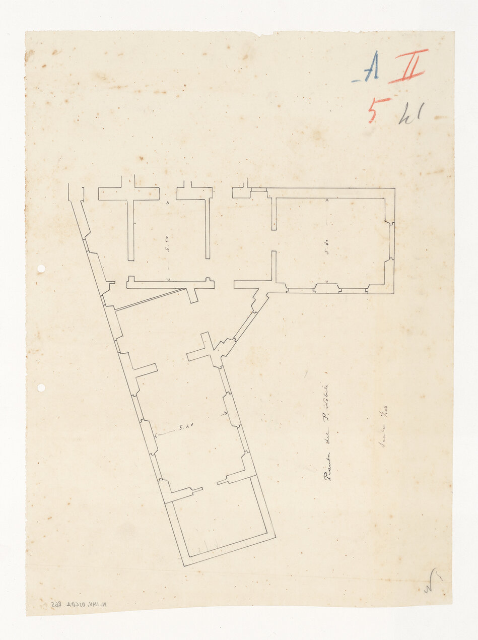 Castello D'Albertis (disegno tecnico) di Anonimo (XIX)