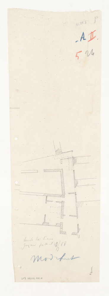 Castello D'Albertis (disegno tecnico) di Anonimo (XIX)