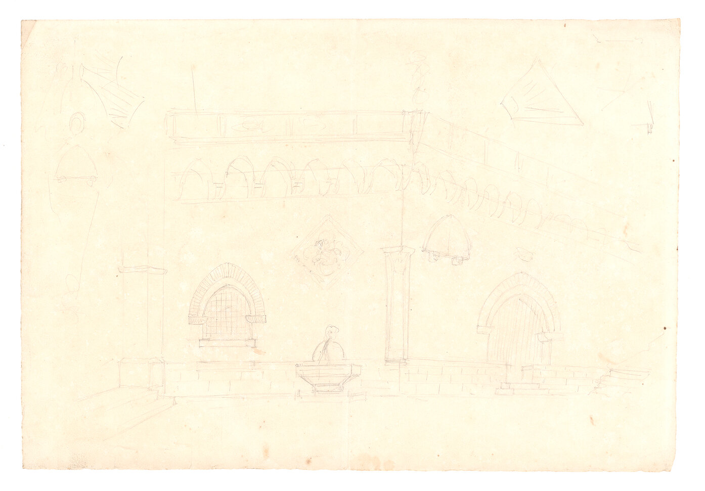 bastione (disegno (bozzetto)) di Anonimo (XIX)