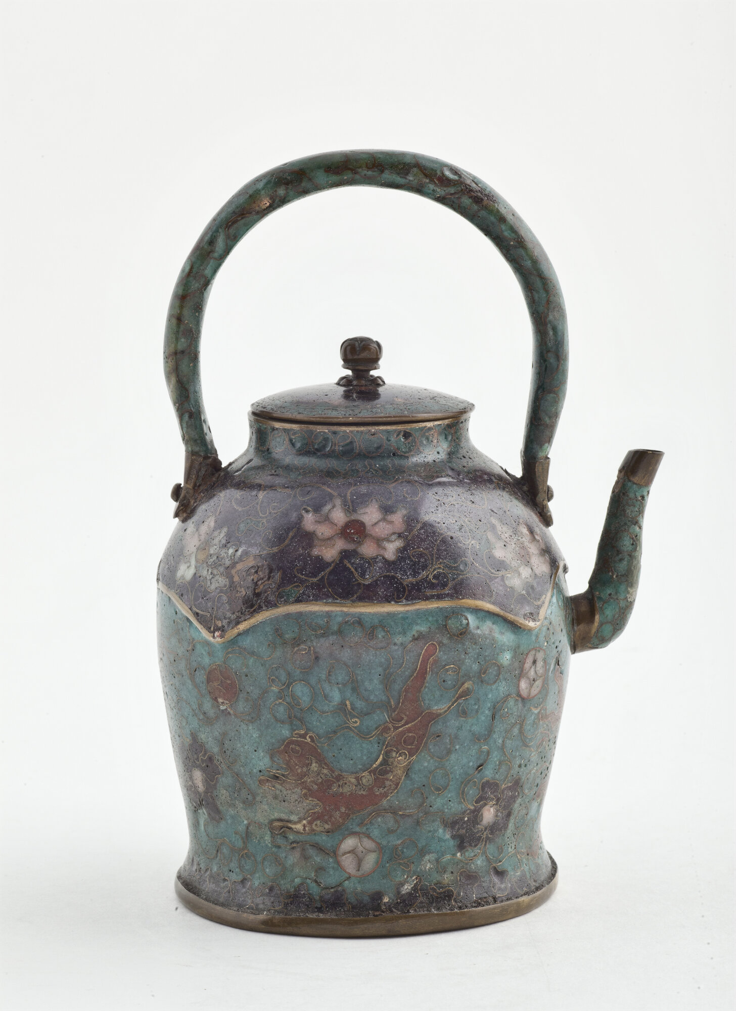 fiori, animali (cuccuma) - ambito cinese (XVII)