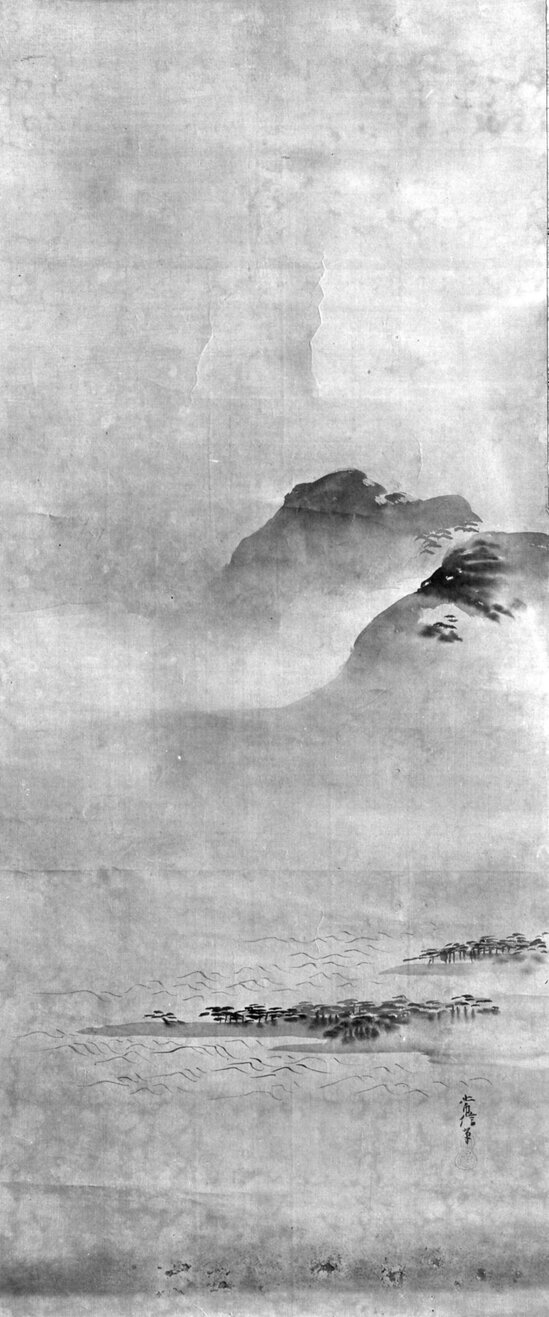 paesaggio montano (dipinto) di Kanō, Tsunenobu (XVIII)