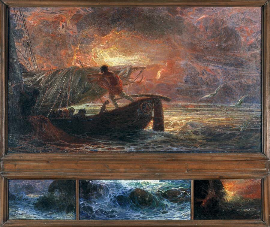 I corsari - I pirati del mare, pirati (dipinto) di Nomellini, Plinio (XX)