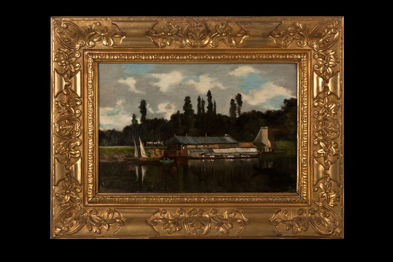 Paesaggio, paesaggio (dipinto) di Daubigny, Charles François (XIX)