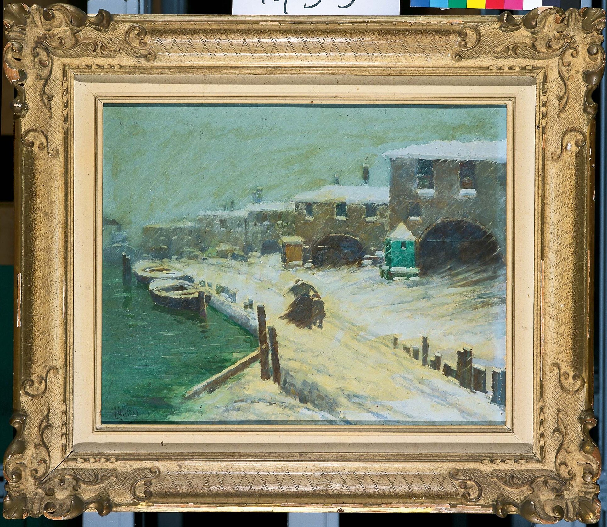 Tempesta di neve, tempesta di neve (dipinto) di Nattino, Vittorio (XX)