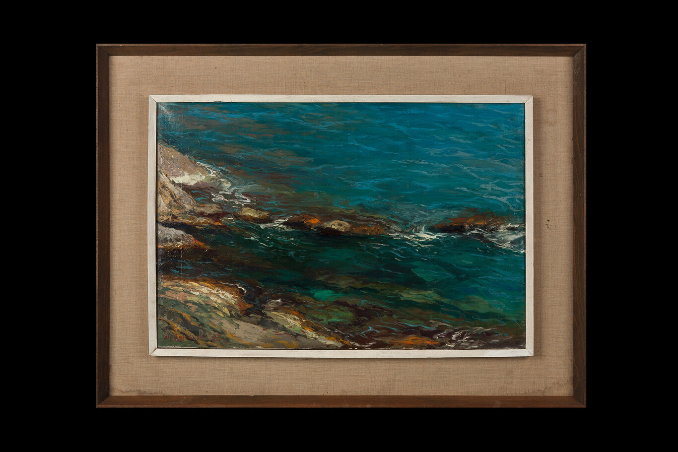 Marina, paesaggio marino (dipinto) di Arigliano, Giuseppe (XX)