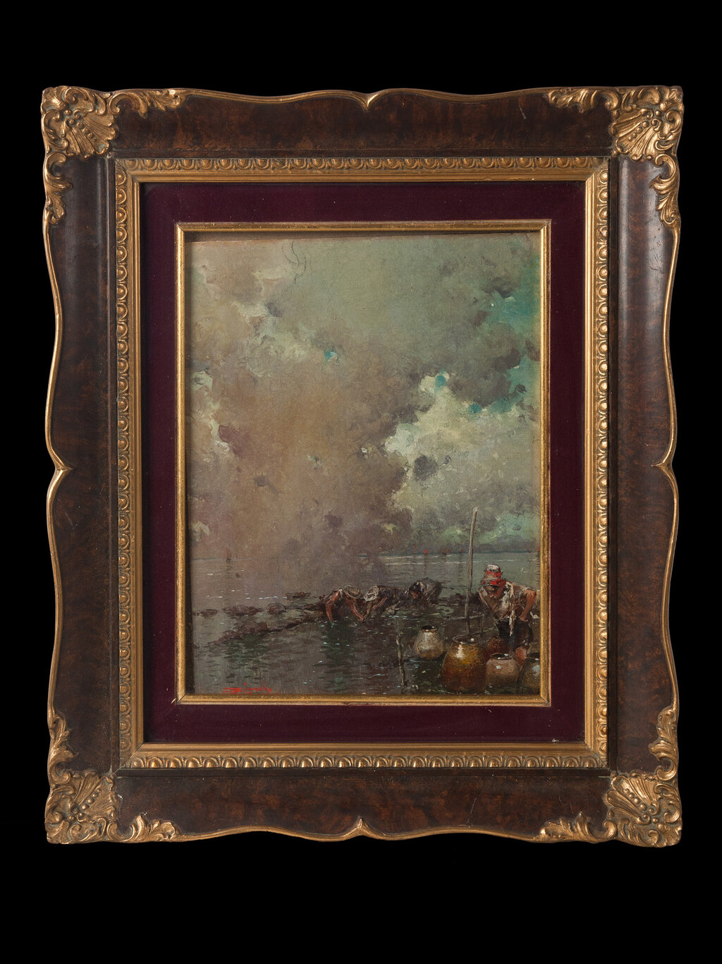 Pescatori, pescatori (dipinto) di Pellegrini, Riccardo (XX)